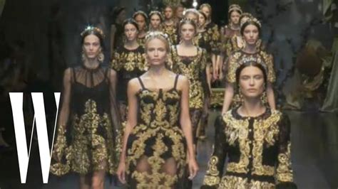 Dolce And Gabbana Fall 2012 Runway Fashion Show W Magazine Youtube