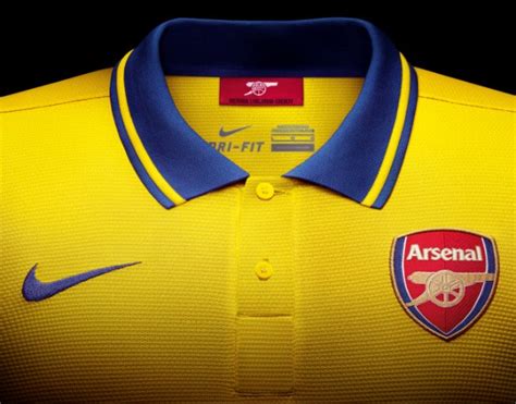 New Arsenal Away Kit 13 14 Yellow Arsenal Shirt 2013 2014 Nike