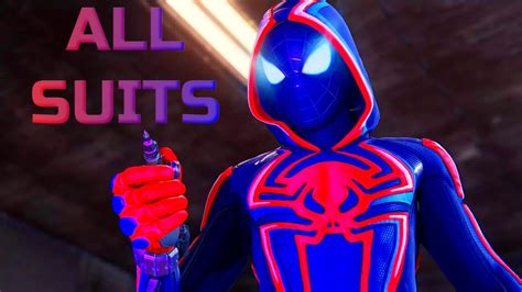 Spider Man Miles Morales All Suits Skins Ps Youtube