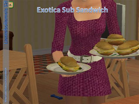 Sims 2 Idea Lientebollemeis2i New Food Exotica Sub Sandwich