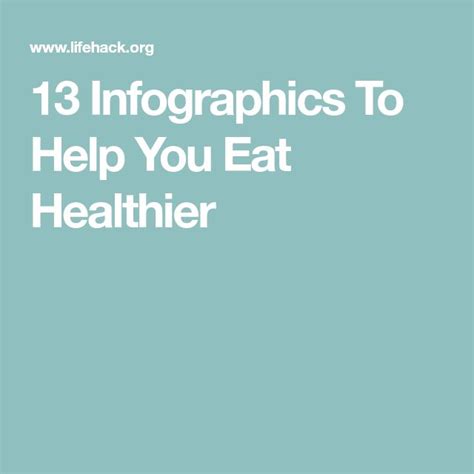 13 infographics to help you eat healthier healthy eating healthy infographic