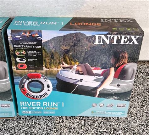 Lot 196 Set Of Two New In Box Intex 53 Inflatable River Rafts W