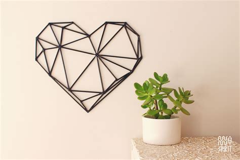 Diy Geometric Heart Wall Art