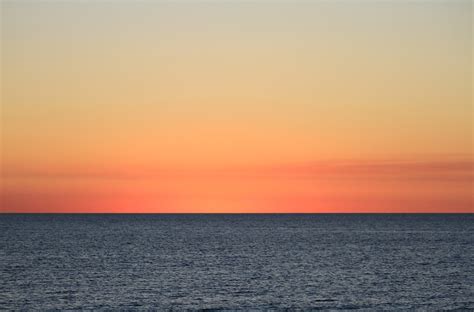 Free Stock Photo Horizon Ocean Sea Sky Orange Free Image On