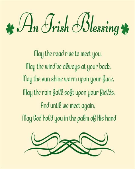 An Irish Blessing Print Wishing You Much Happiness And Prosperity Etsy