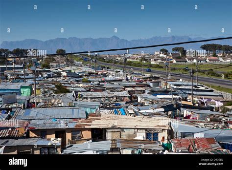 A View Of Homes In Philippi Township A Slum Dwelling In Cape Town