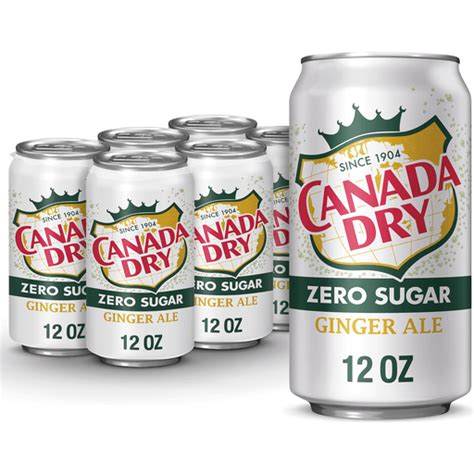 Canada Dry Zero Sugar Ginger Ale Soda 12 Fl Oz Cans 6 Pack Ginger Ale Real Value Iga