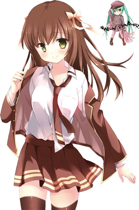 Anime Brown Hair Girl Png Download Image Png Arts