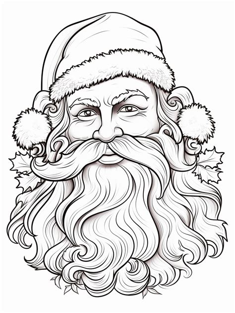 santa smirk free printable coloring page by coloring collective coloring library