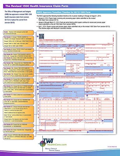 Cms 1500 Claim Forms Icd 10 Hcfa Version 0212 Health Insurance