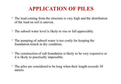 Types Of Pile Foundation And Applications