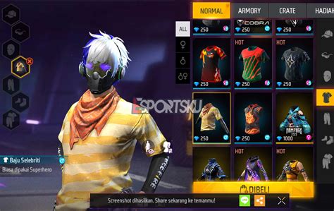 Cara Dapatkan Skin Baju Selebriti Free Fire Ff Esportsku