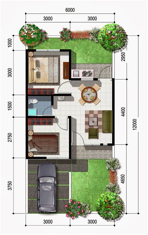gambar denah rumah type   simpel panduan desain rumah sederhana