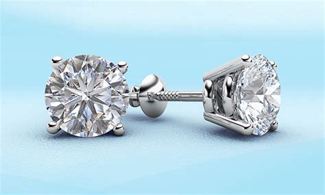 Classic Four Prong Diamond Studs In 14k 18k Or Platinum