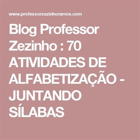 Blog Professor Zezinho Jogo Bingo Silábico º Ano E