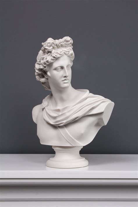 Apollo Bust Sculpture Medium Greek Bust Statue Of Apollo Belvedere