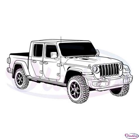 Jeep Gladiator Svg Classic Truck For Cricut Sublimation Files