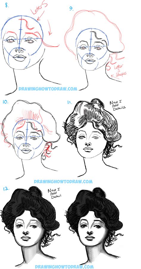 How To Draw Female Faces With A Beautiful Womans Portrait Tutorial How To Draw Step By Step