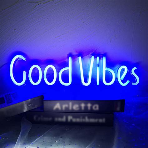 Buy Good Vibes Neon Light Sign Led Wall Signs For Bedroom Wall Decor