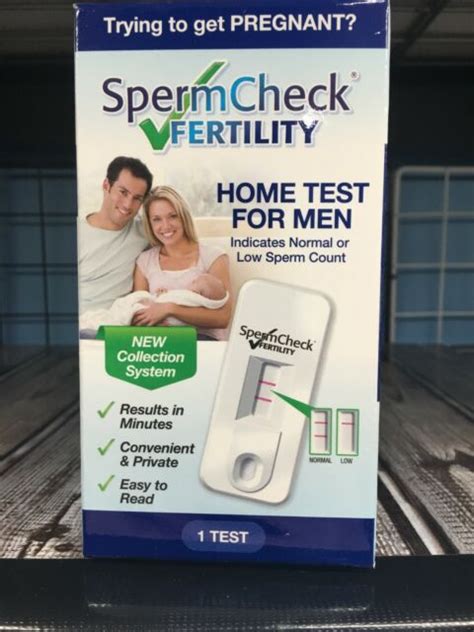 Spermcheck Fertility Home Sperm Test For Men 1 Test Exp112021 Ebay
