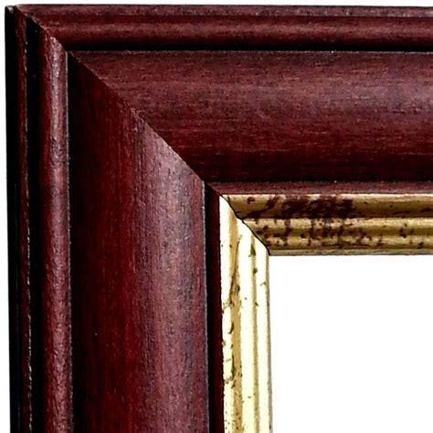 Mahogany Gold Picture Frame~real Wood Photo Frame~weathered Gold Lip~4x6 24x36
