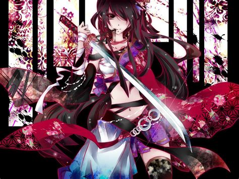 Kimono Sword Anime Vocaloid Yukata Wallpapers Hd Desktop And Mobile Backgrounds