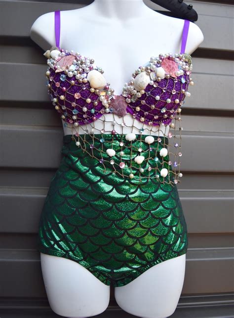 diy mermaid rave bra kit mermaid rave bra kit choose color etsy
