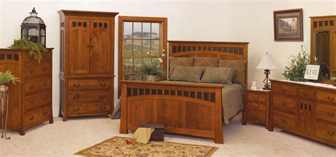 Buy now with 0% finance. Bridgeport Mission Style Oak Bedroom Collection | Amish ...