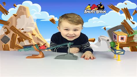 Angry Birds Sling And Smash Track Set Red With Blakes Toysreview Youtube