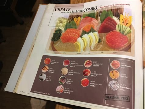 I heard there's a miri. Excapade Sushi Miri Menu with Price Part 1 - Miri Food Sharing
