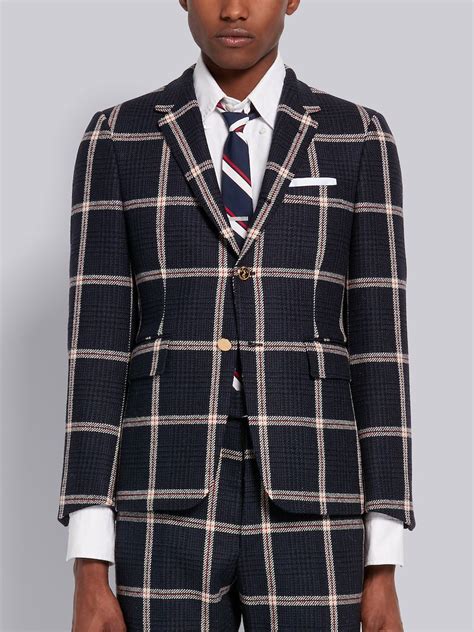 Navy Overcheck Prince Of Wales Wool Hunting Tweed Classic Sport Coat