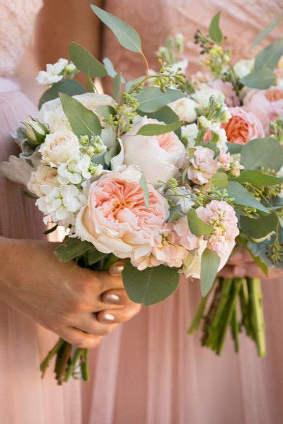 Blush Bouquet Idea Garden Roses Peonies Greenery Tracy Autem