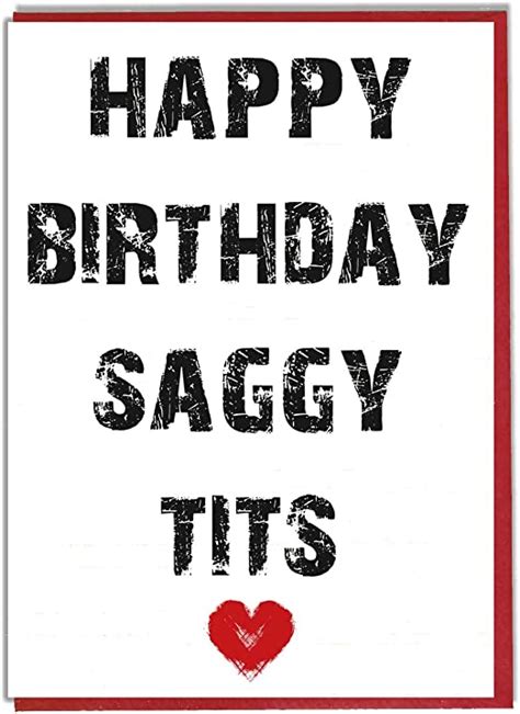 Happy Birthday Saggy Tits Rudefunny Birthday Card Wife