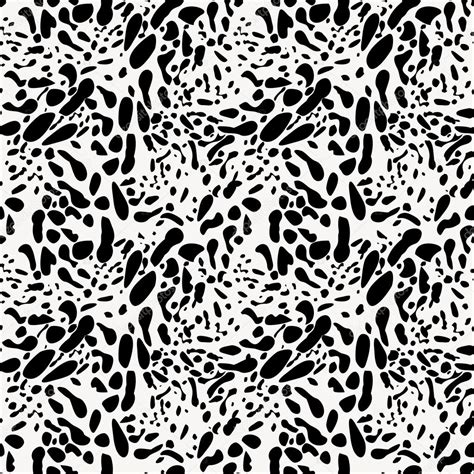 Black And White Animal Skin Imitation Seamless Pattern ⬇ Vector Image