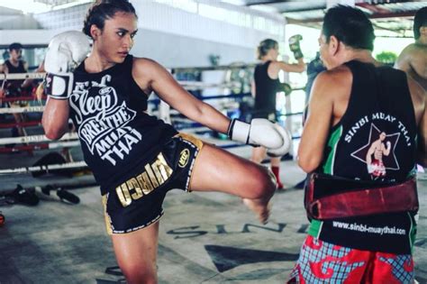 exercise of muay thai training with boxing in thailand for women daily magazines