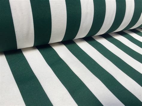 Dark Green And White Striped Fabric Sofia Stripes Curtain Upholstery