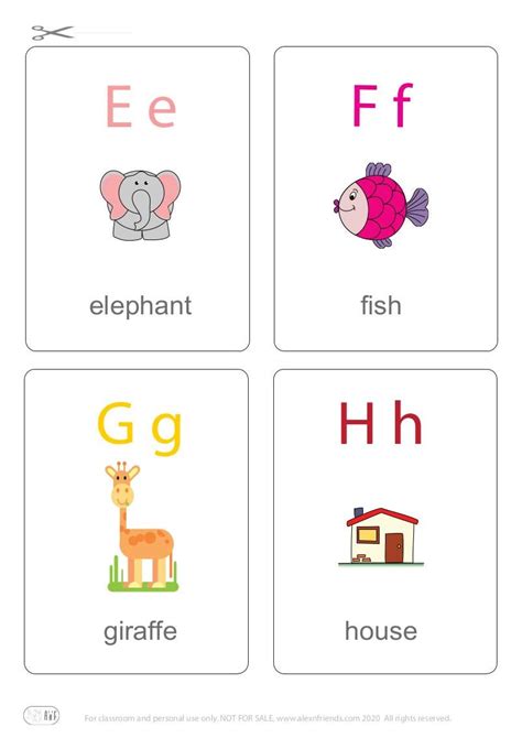 English Alphabet Cards Alexnfriends