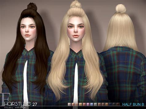 Sims 4 Short Half Up Hair