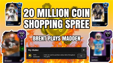 20 Million Coin Shopping Spree Madden Mobile 20 Youtube