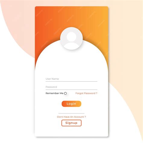 Premium Vector Login Signup Page Template