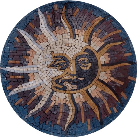 Shams Sun Mosaic Artwork Celestial Mozaico