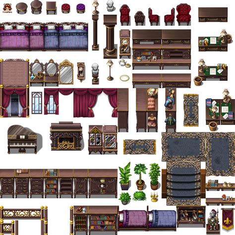 Noble Interior Tileset Rpg Tileset Free Curated Assets For Your Rpg