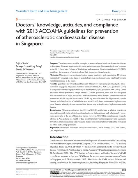 Pdf Doctors Knowledge Attitudes And Compliance With 2013 Accaha