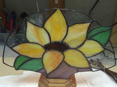 Sunflower Fan Light Stained Glass Designs Stained Glass Art Stained