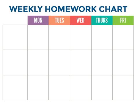 Printable Homework Chart Label Circus