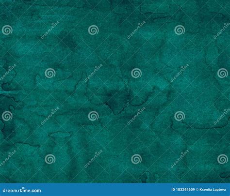 Watercolor Dark Teal Green Color Background Painting Old Deep Blue