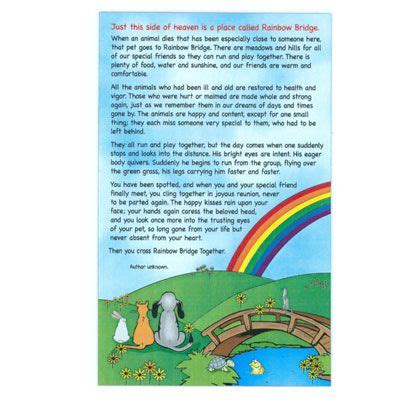 › rainbow bridge for dogs printable free. rainbow bridge poem | Rainbow Bridge Poem Magnet - $8 ...