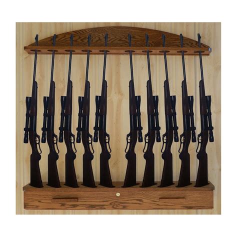 Gun Rack With Ammo Cabinet Gun Solid Oak Vertical Wall Etsy