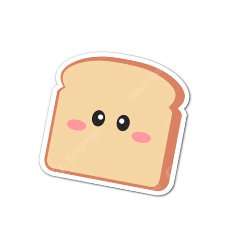 Bread Slices Png Transparent Cute Cartoon Sticker Of Bread Slice