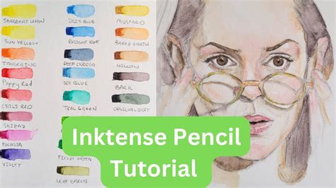 Inktense Pencils Tutorial And Swatching Chill ASMR Studio Sounds